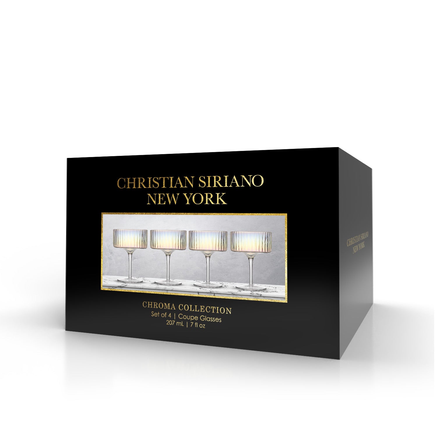 Christian Siriano New York Chroma Iridescent Coupe Glass - 10 oz