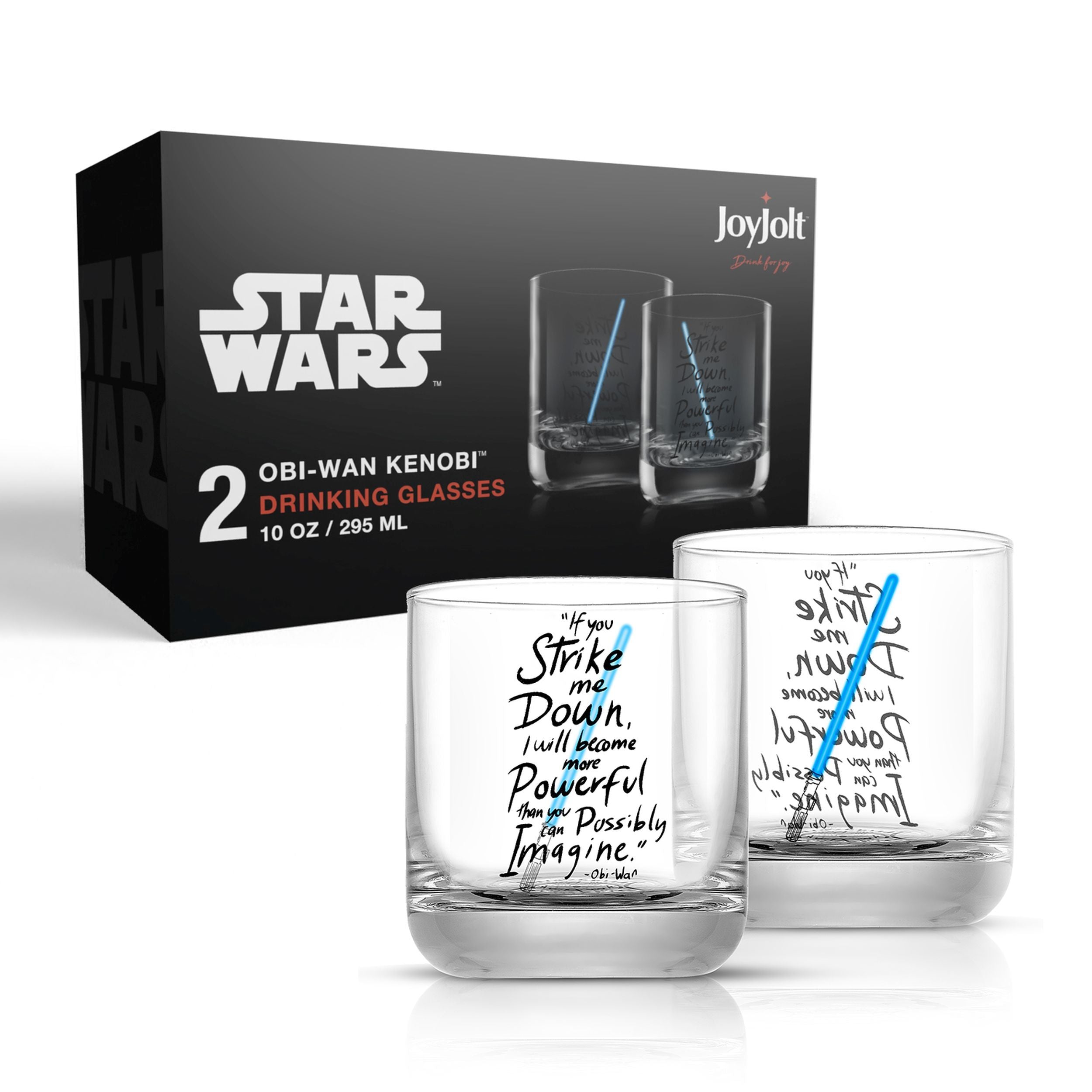 Star Wars Deco Gold Glass Tall Drinking Glasses - 13.5 oz - Set of 4