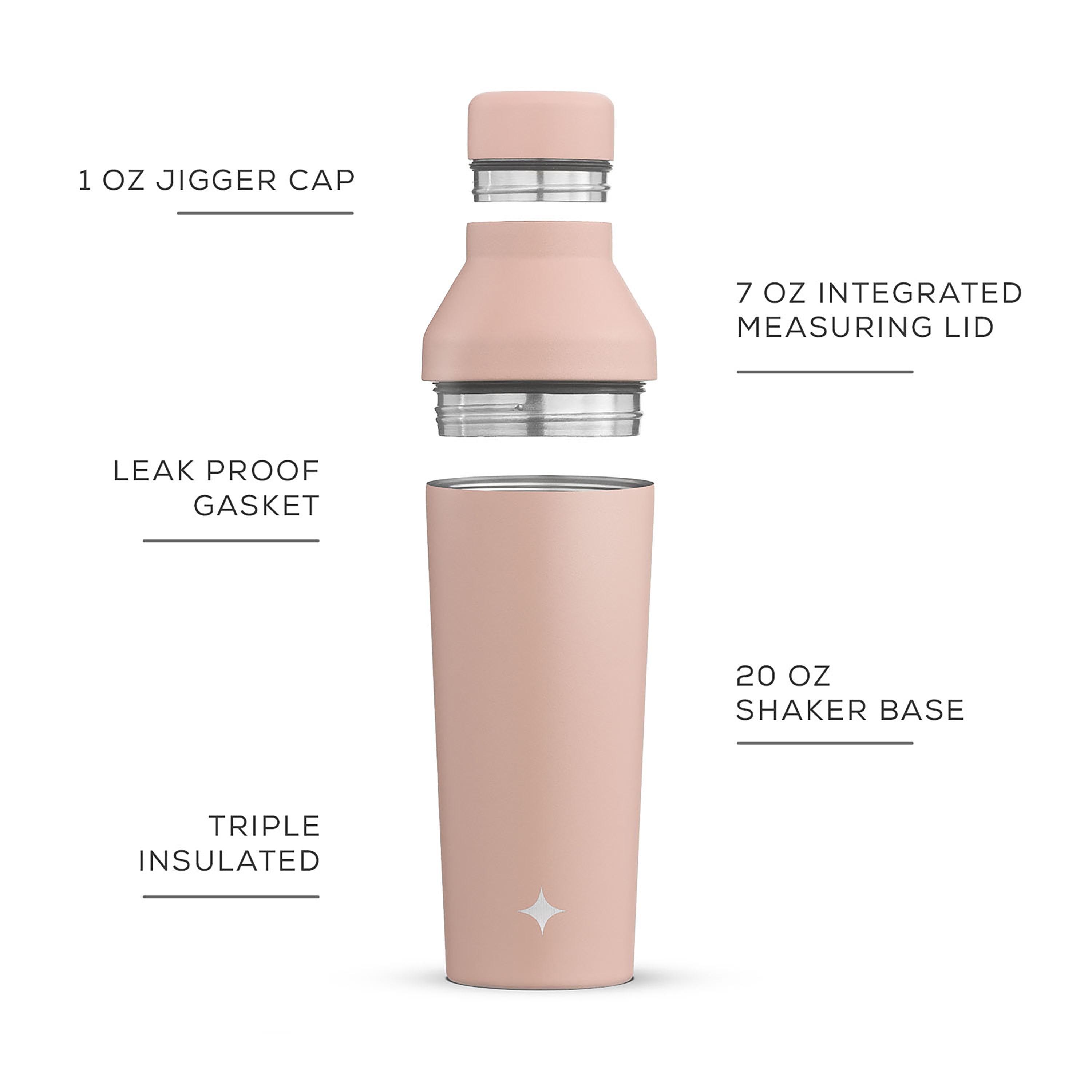 JoyJolt Vacuum Insulated Cocktail Protein Shaker