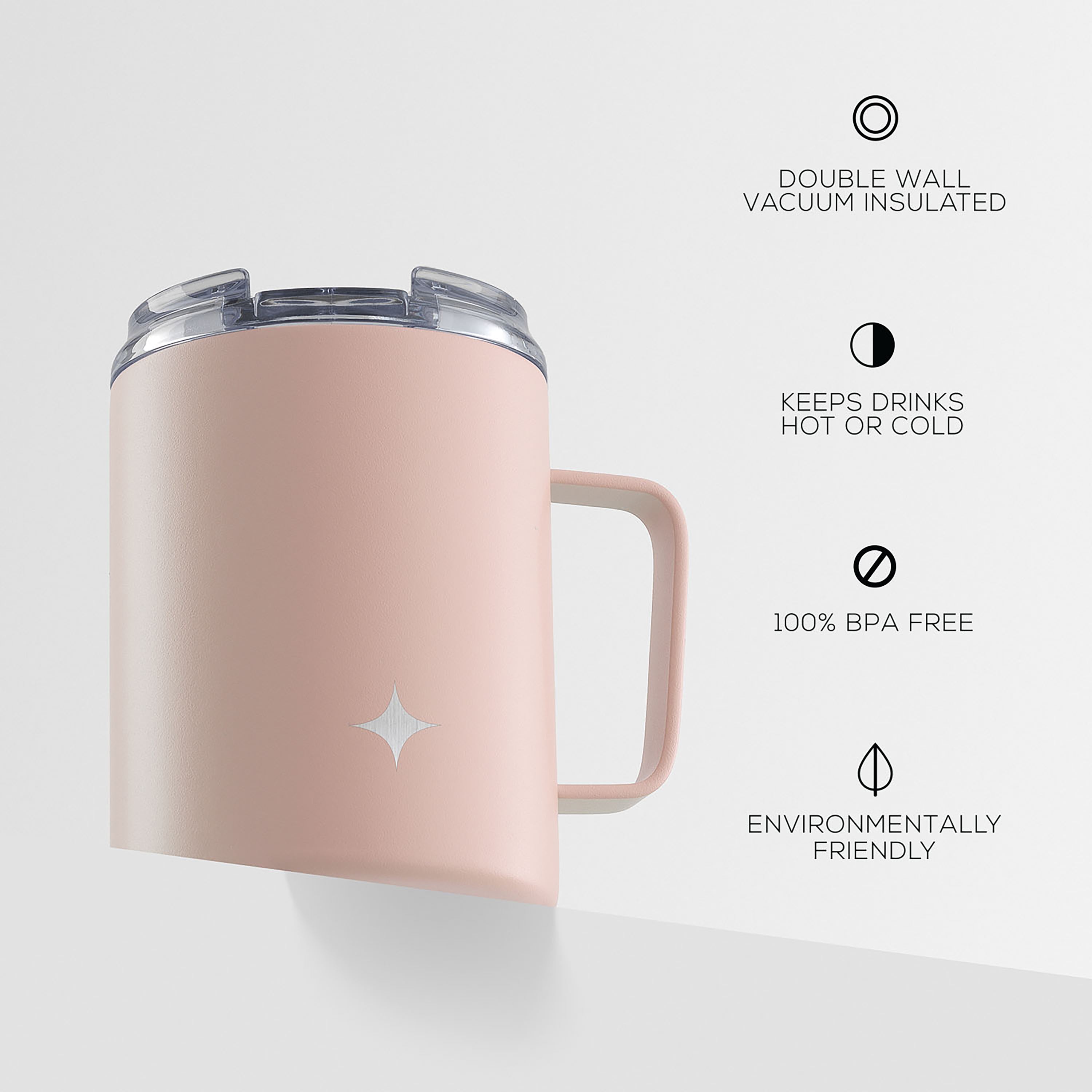 JoyJolt Vacuum Insulated Tumbler with Lid & Handle