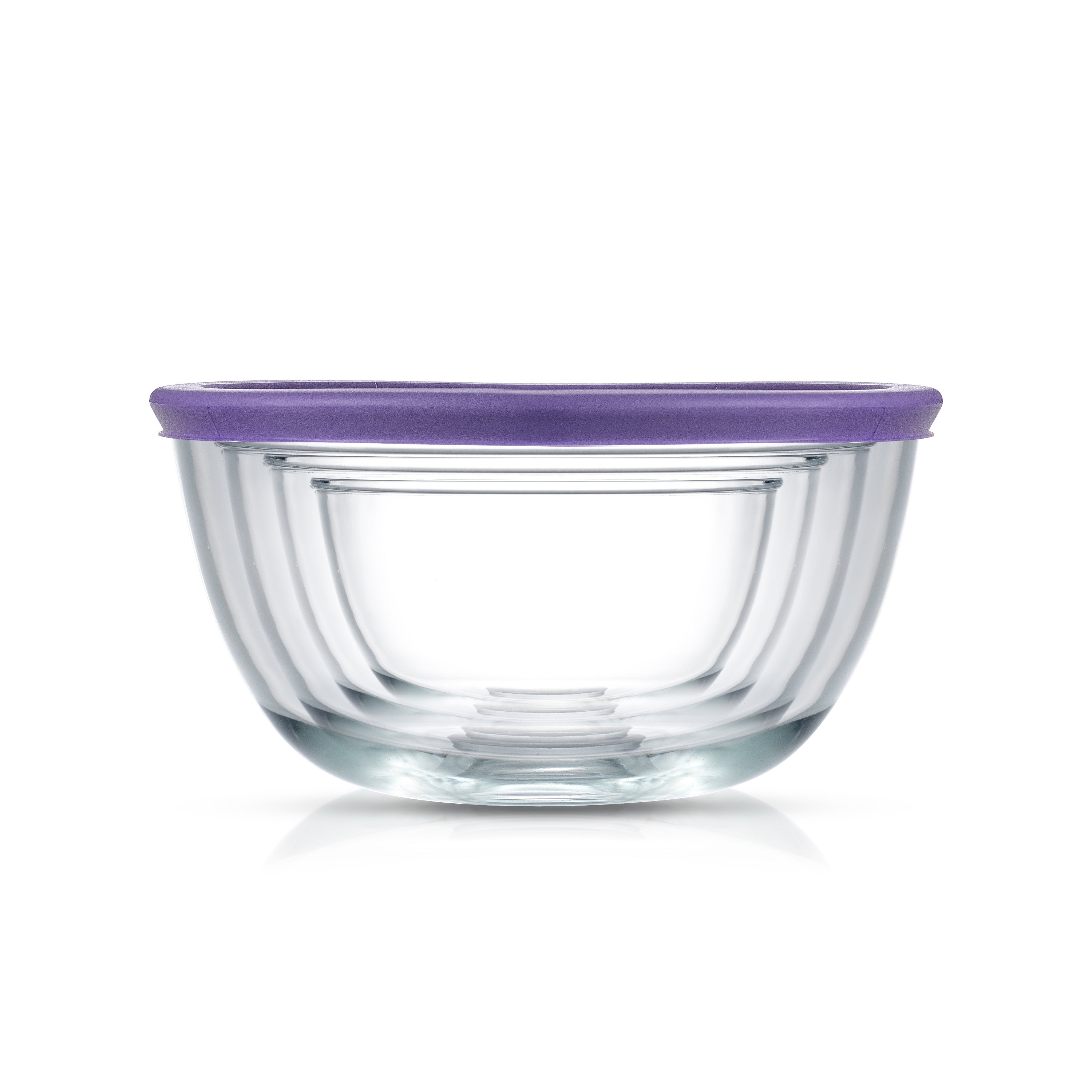 JoyFul 4 Large Glass Mixing Bowls With Lids